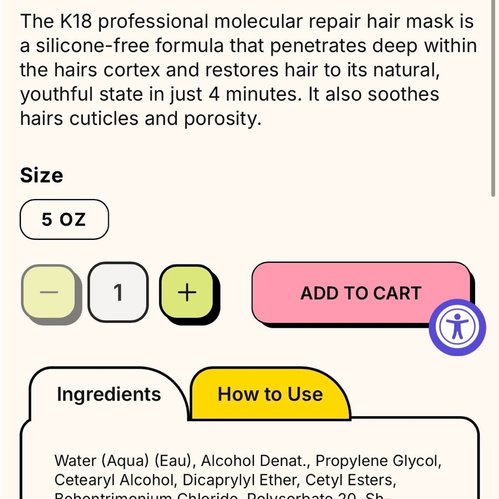 K18 Biomimetic Hairscience Professional Molecular Repair Hair Mask - 5 oz size - Picture 3 of 7